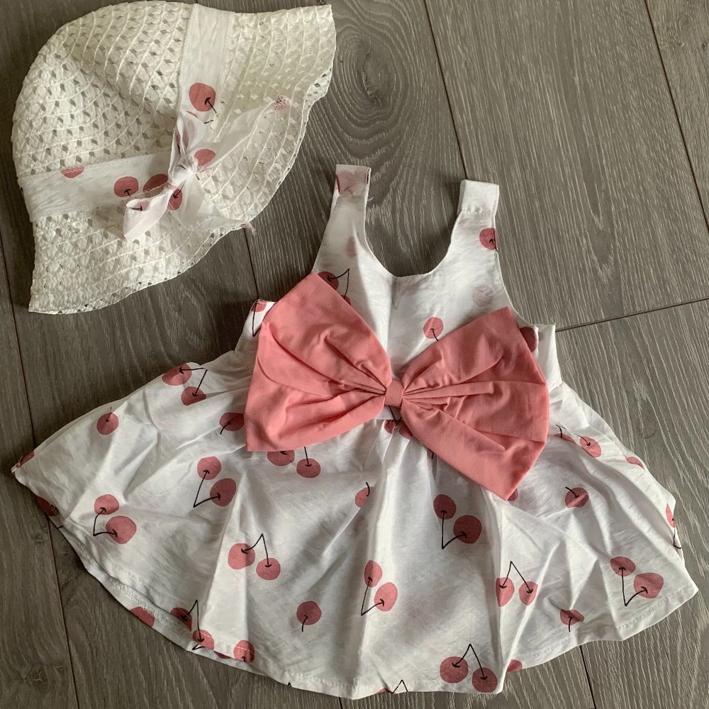 9-12 Month dress and hat set